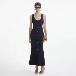 Viscose Knit Midi Dress^self-portrait Store