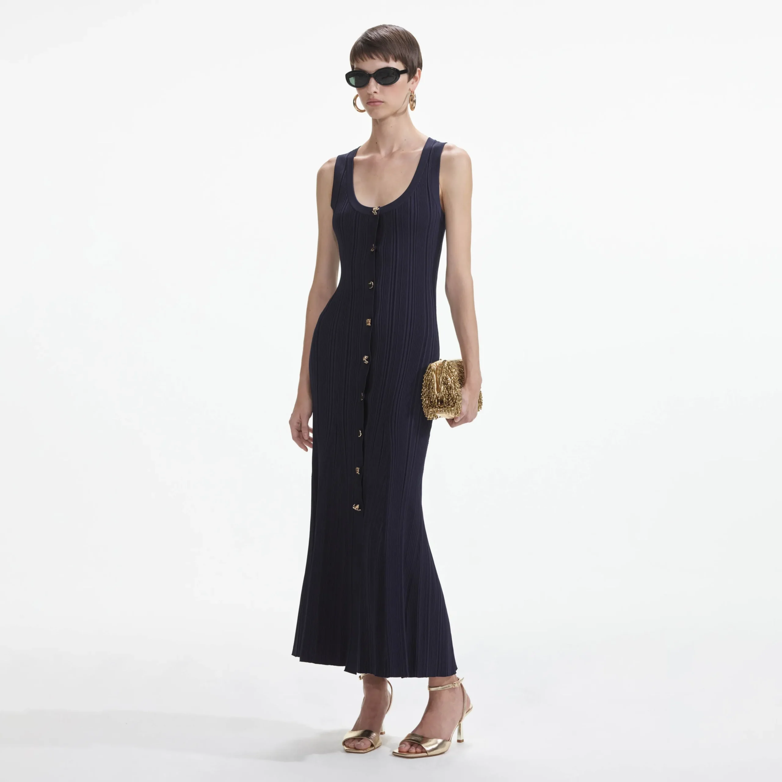 Viscose Knit Midi Dress^self-portrait Store
