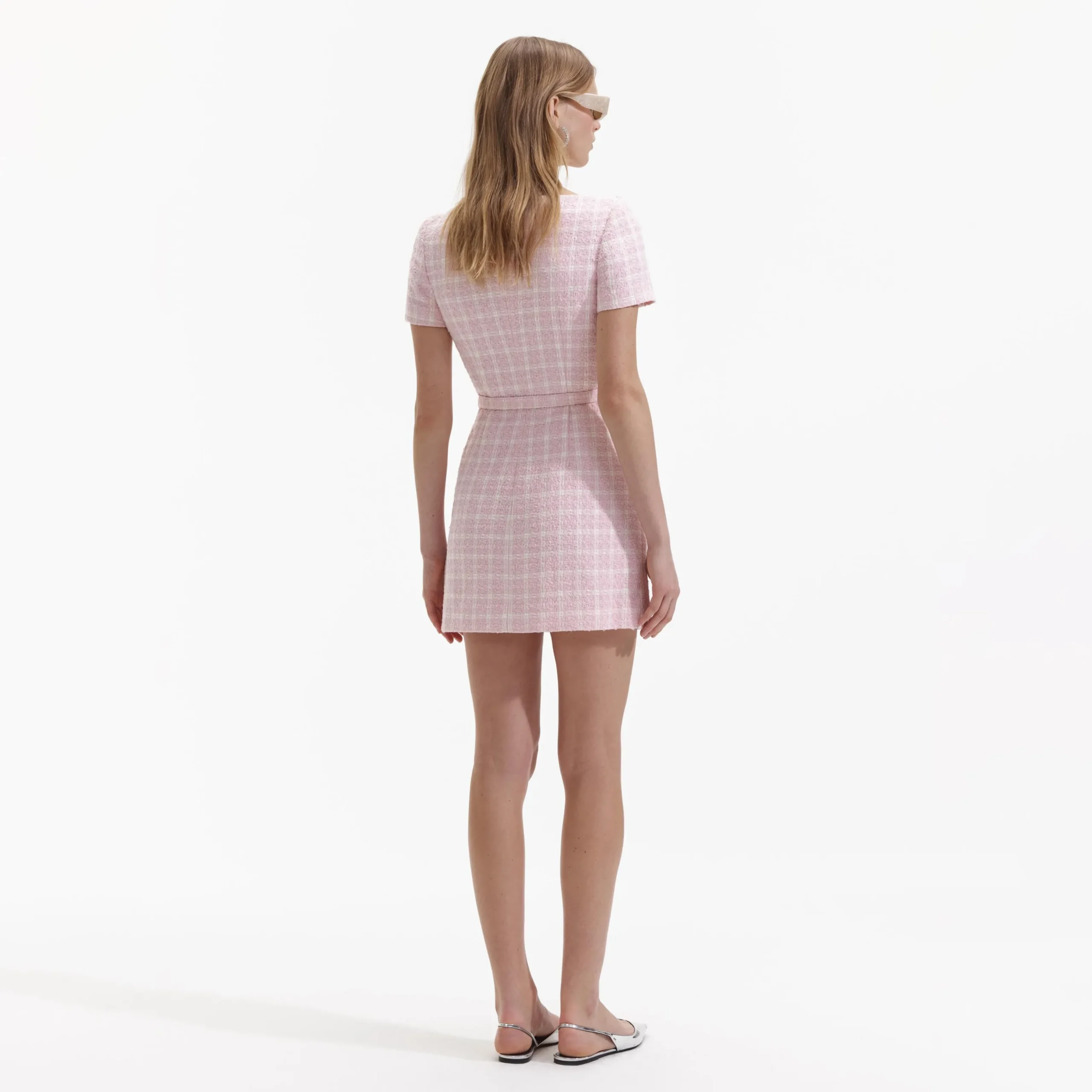 Boucle Off Shoulder Mini Dress^self-portrait Store