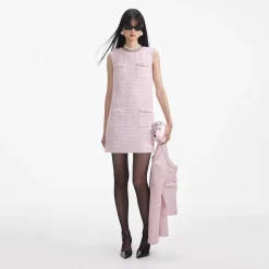 Boucle Pearl Trim Mini Dress^self-portrait Discount