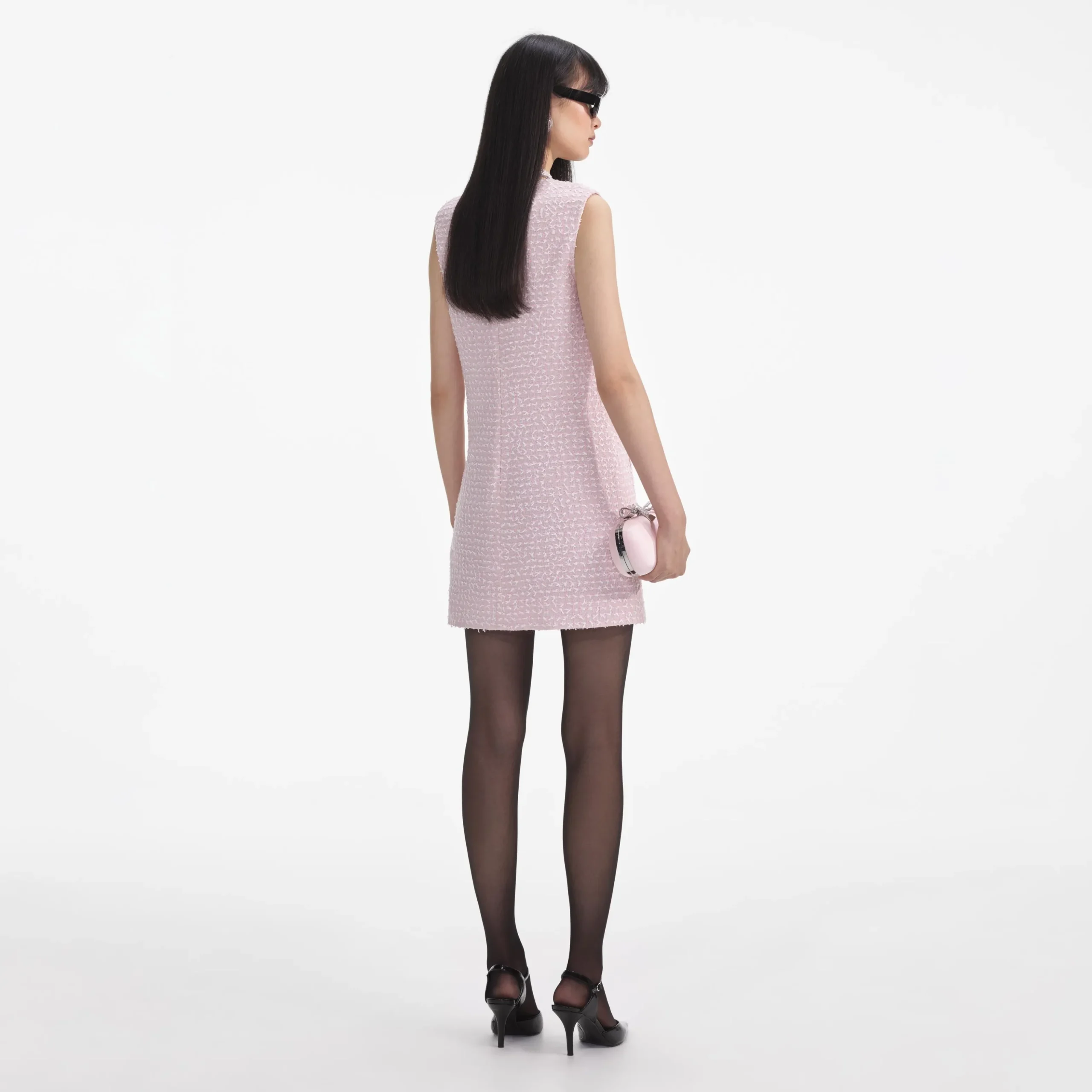Boucle Pearl Trim Mini Dress^self-portrait Discount