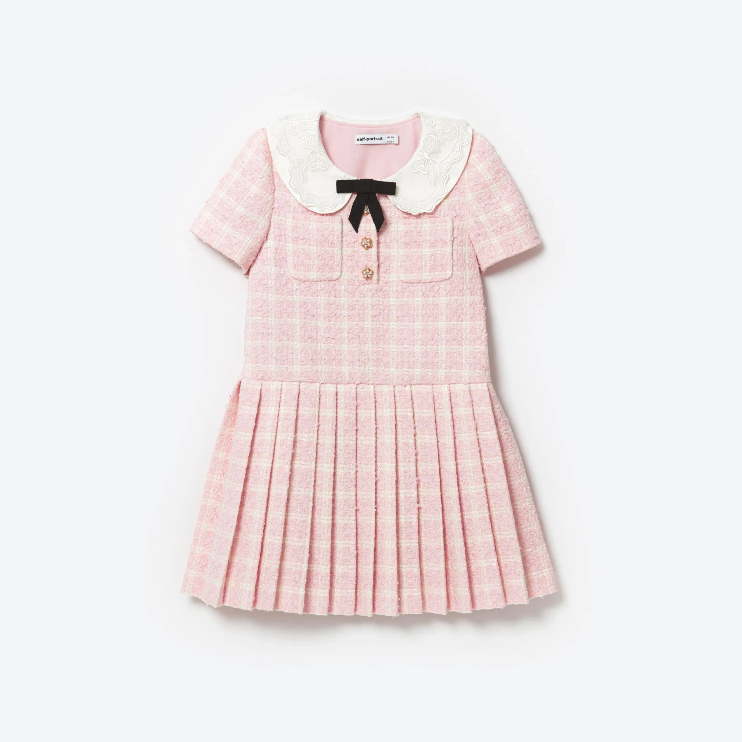 Check Boucle Mini Dress^self-portrait Cheap