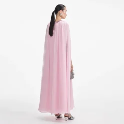 Chiffon Cape Midi Dress^self-portrait Store