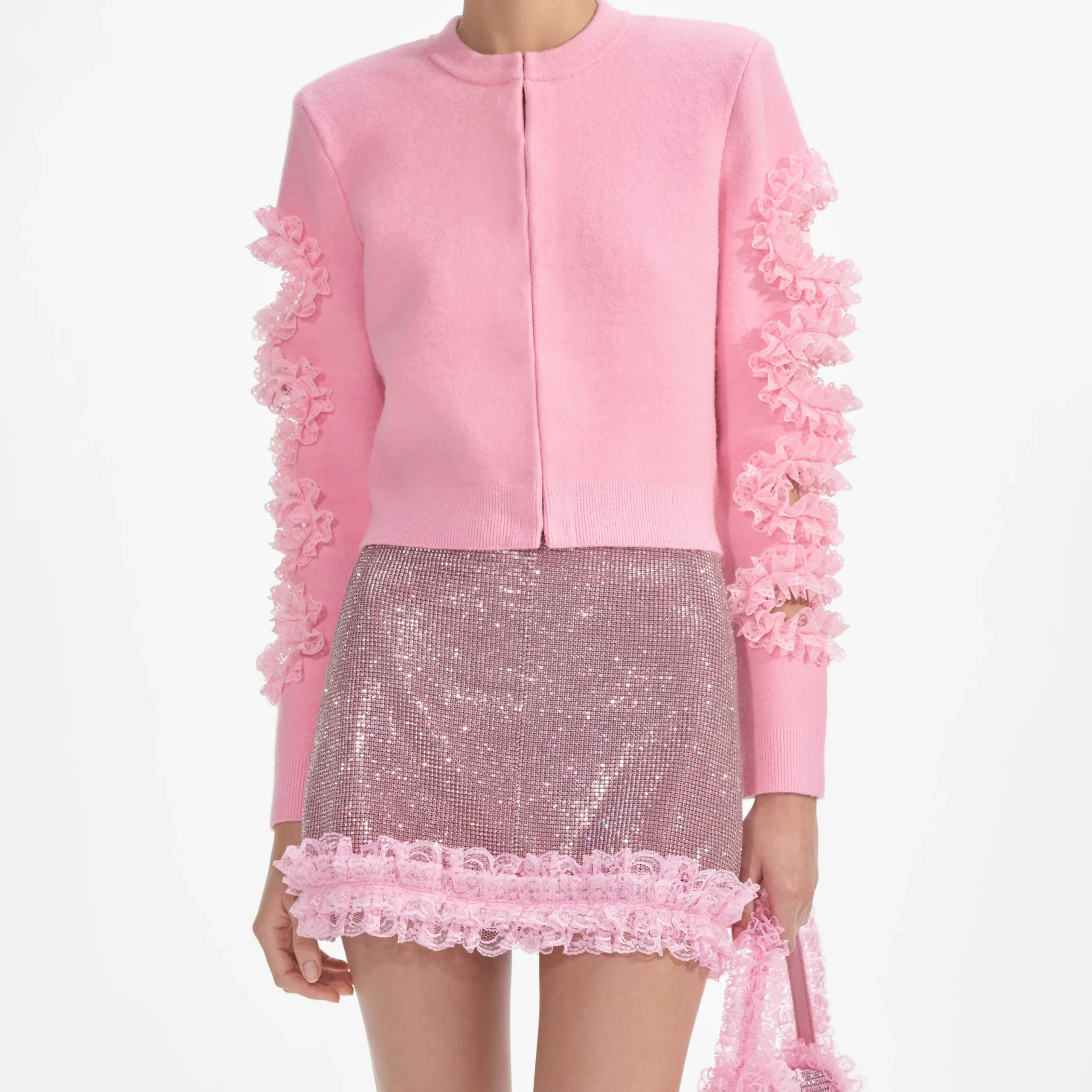 Cut Out Lace Detail Cardigan^self-portrait Sale