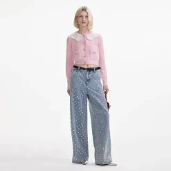 Fluffy Rib Knit Cardigan^self-portrait Fashion