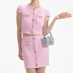 Jewel Button Knit Mini Skirt^self-portrait Online