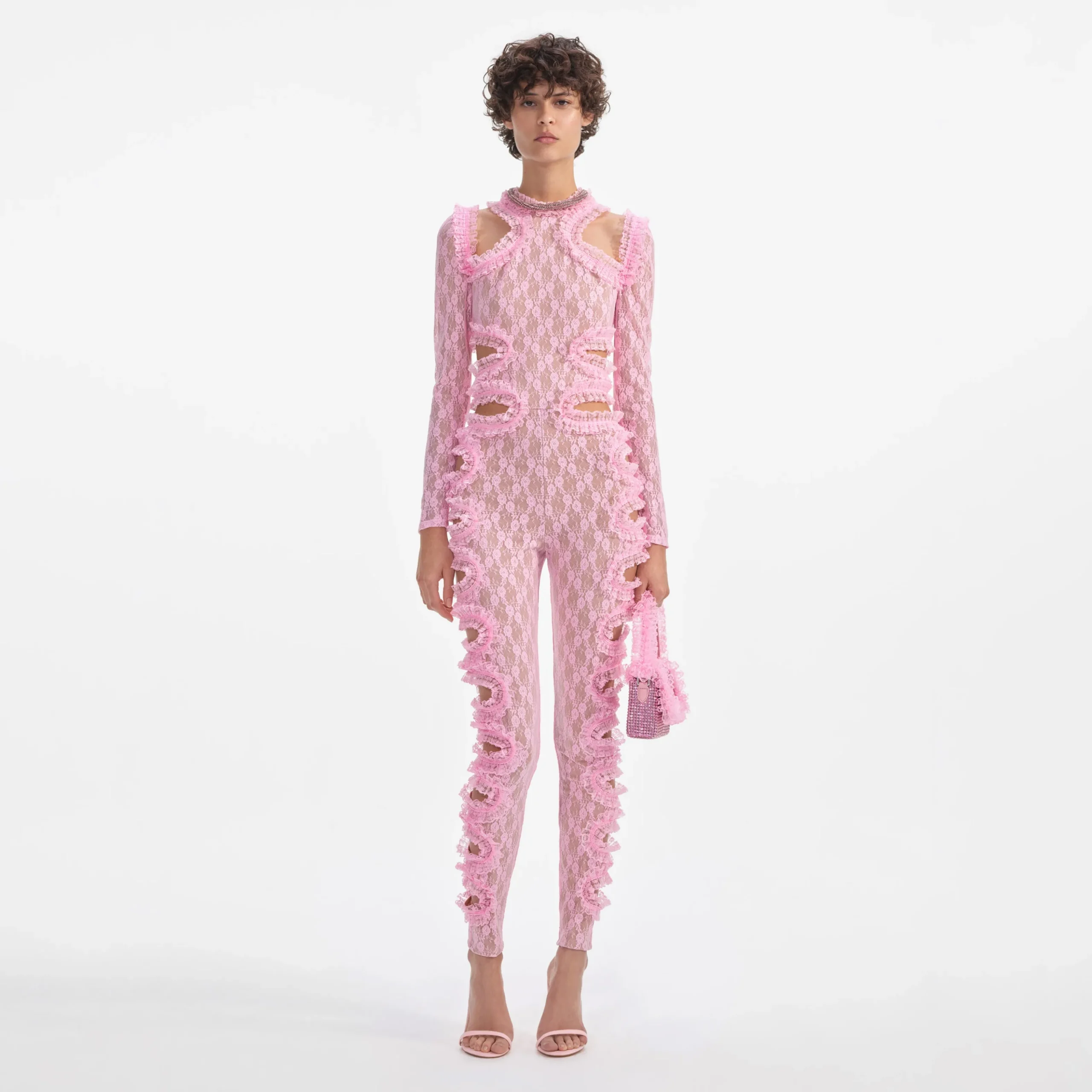Lace Cut Out Jumpsuit^self-portrait New