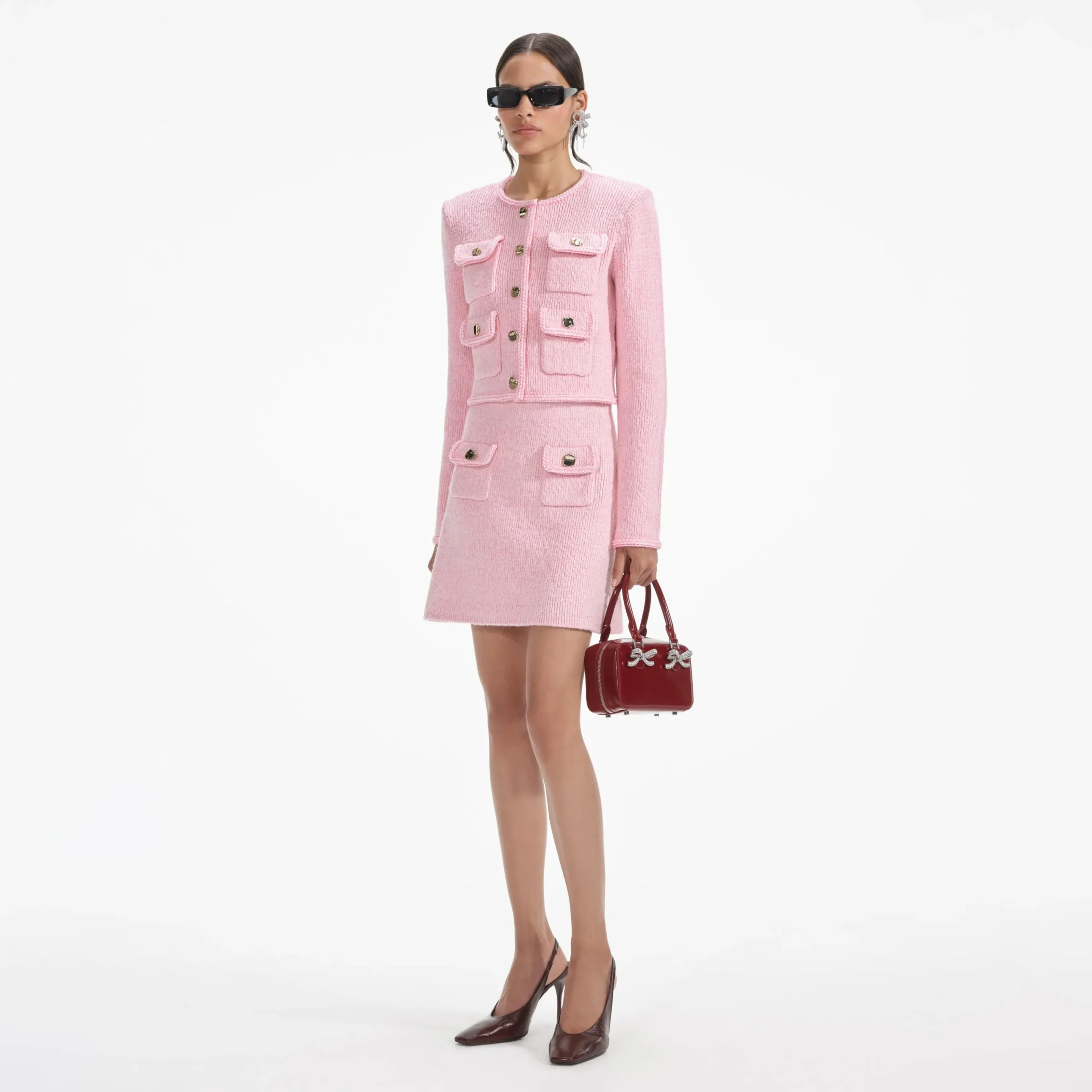 Melange Merino Knit Skirt^self-portrait New