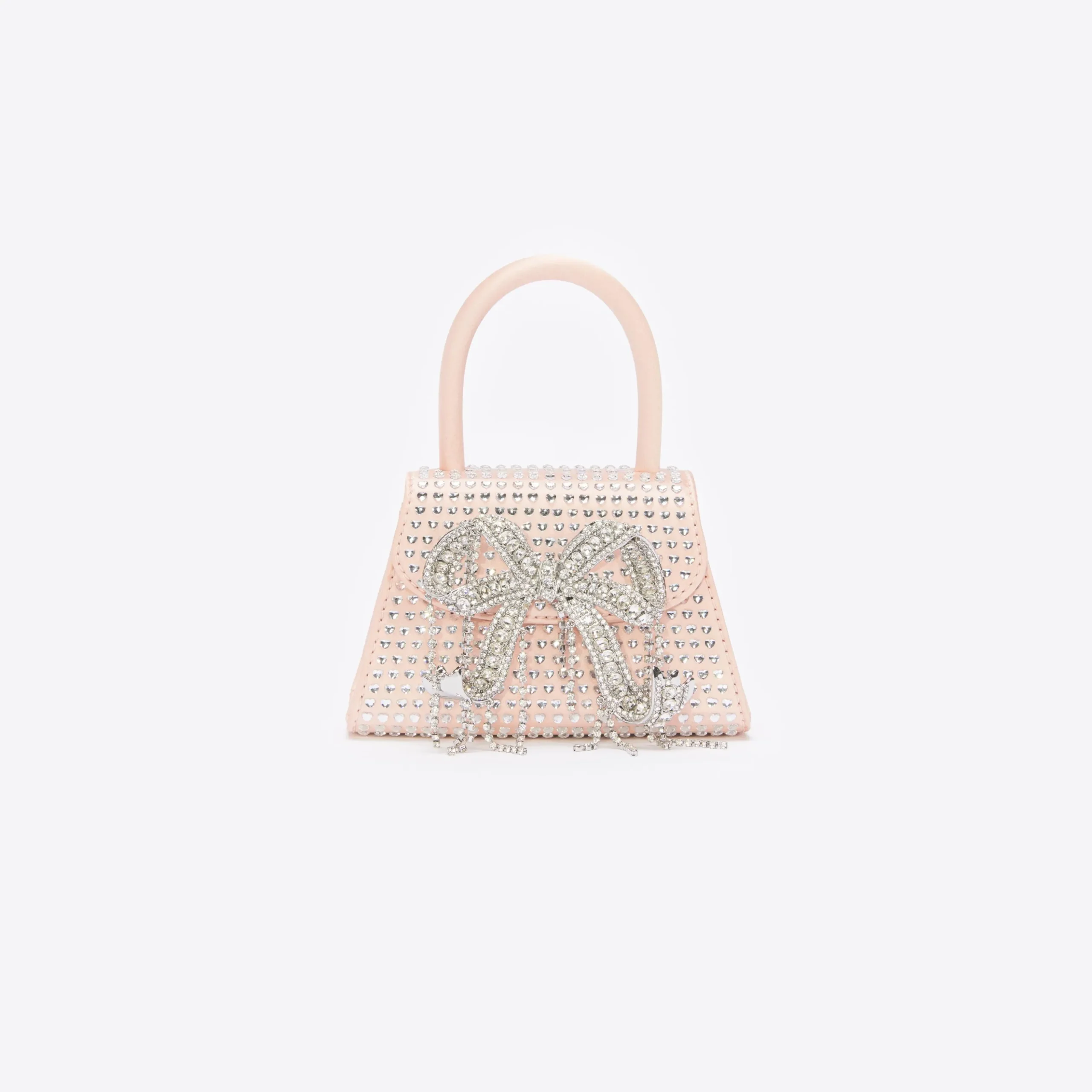 Satin Heart Rhinestone Micro Bow Bag^self-portrait New