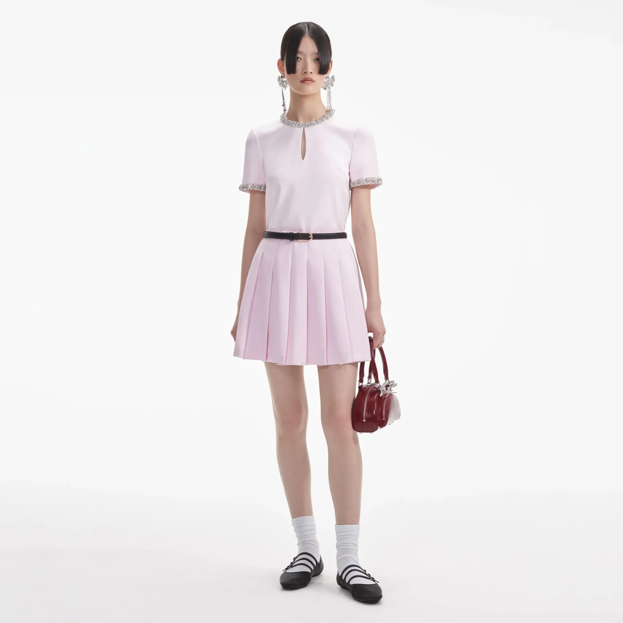 Satin Mini Skirt^self-portrait Cheap