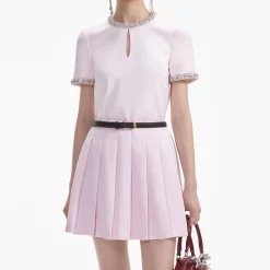 Satin Mini Skirt^self-portrait Cheap