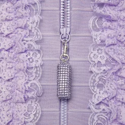 Knit Zip Ruffle Maxi Dress^self-portrait Best