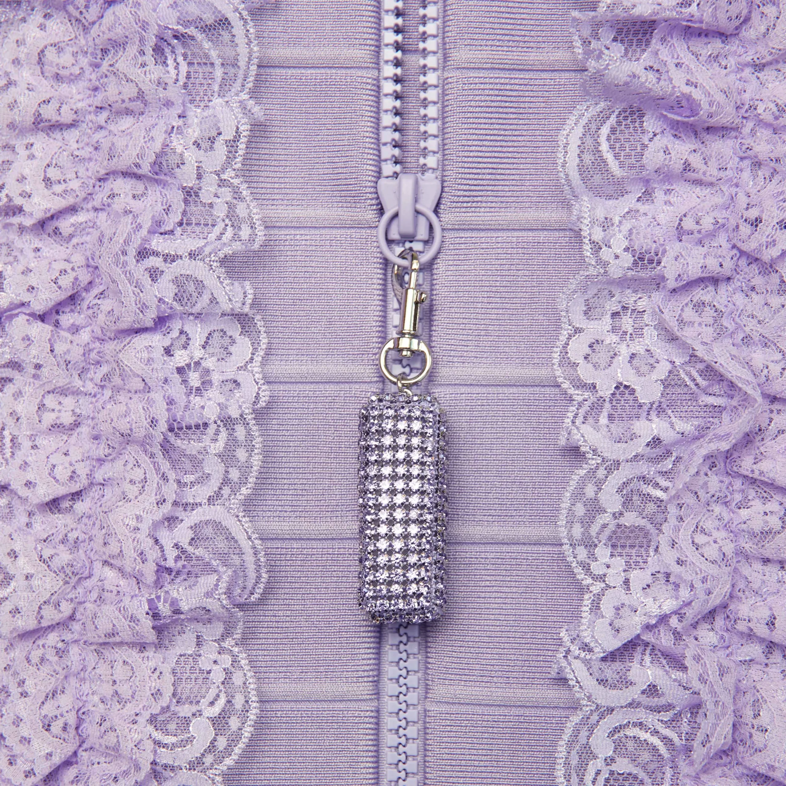 Knit Zip Ruffle Maxi Dress^self-portrait Best