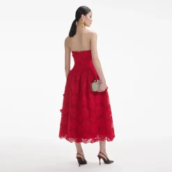 Bandeau Lace Midi Dress^self-portrait Shop