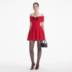Knit Bow Mini Dress^self-portrait Flash Sale