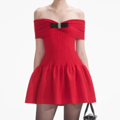 Knit Bow Mini Dress^self-portrait Flash Sale