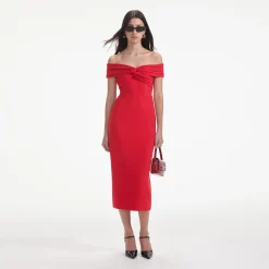 Off Shoulder Midi Dress^self-portrait Flash Sale
