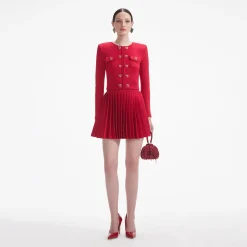 Pleated Knit Mini Skirt^self-portrait Cheap
