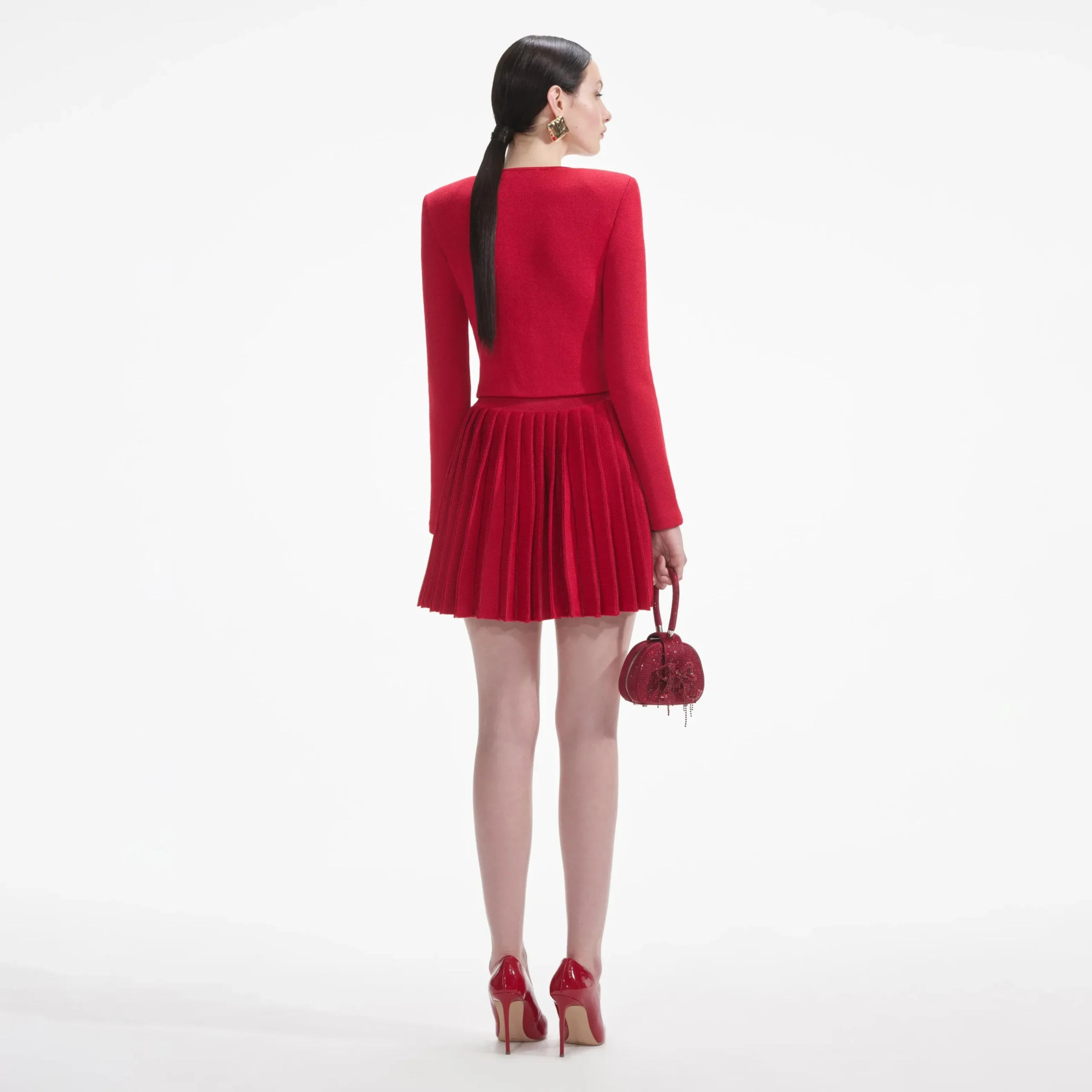 Pleated Knit Mini Skirt^self-portrait Cheap
