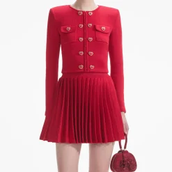 Pleated Knit Mini Skirt^self-portrait Cheap