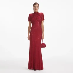 Rhinestone Mesh Maxi Dress^self-portrait Flash Sale