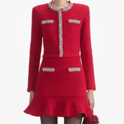 Textu Knit Mini Skirt^self-portrait Hot