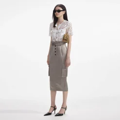 Cargo Midi Skirt^self-portrait Fashion