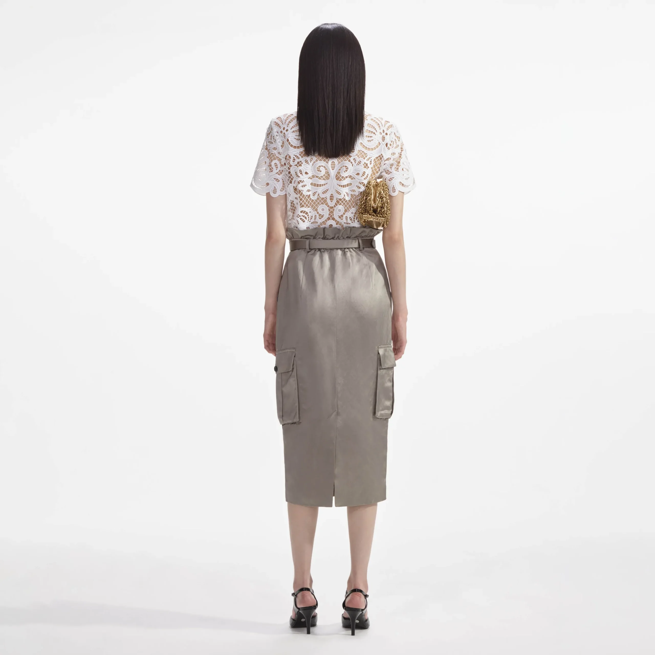 Cargo Midi Skirt^self-portrait Fashion