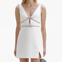 Bonded Crepe Bow Mini Dress^self-portrait New