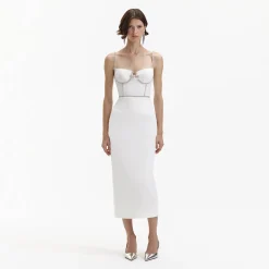 Bonded Crepe Midi Dress^self-portrait Flash Sale
