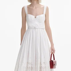 Cotton Broderie Midi Dress^self-portrait Clearance