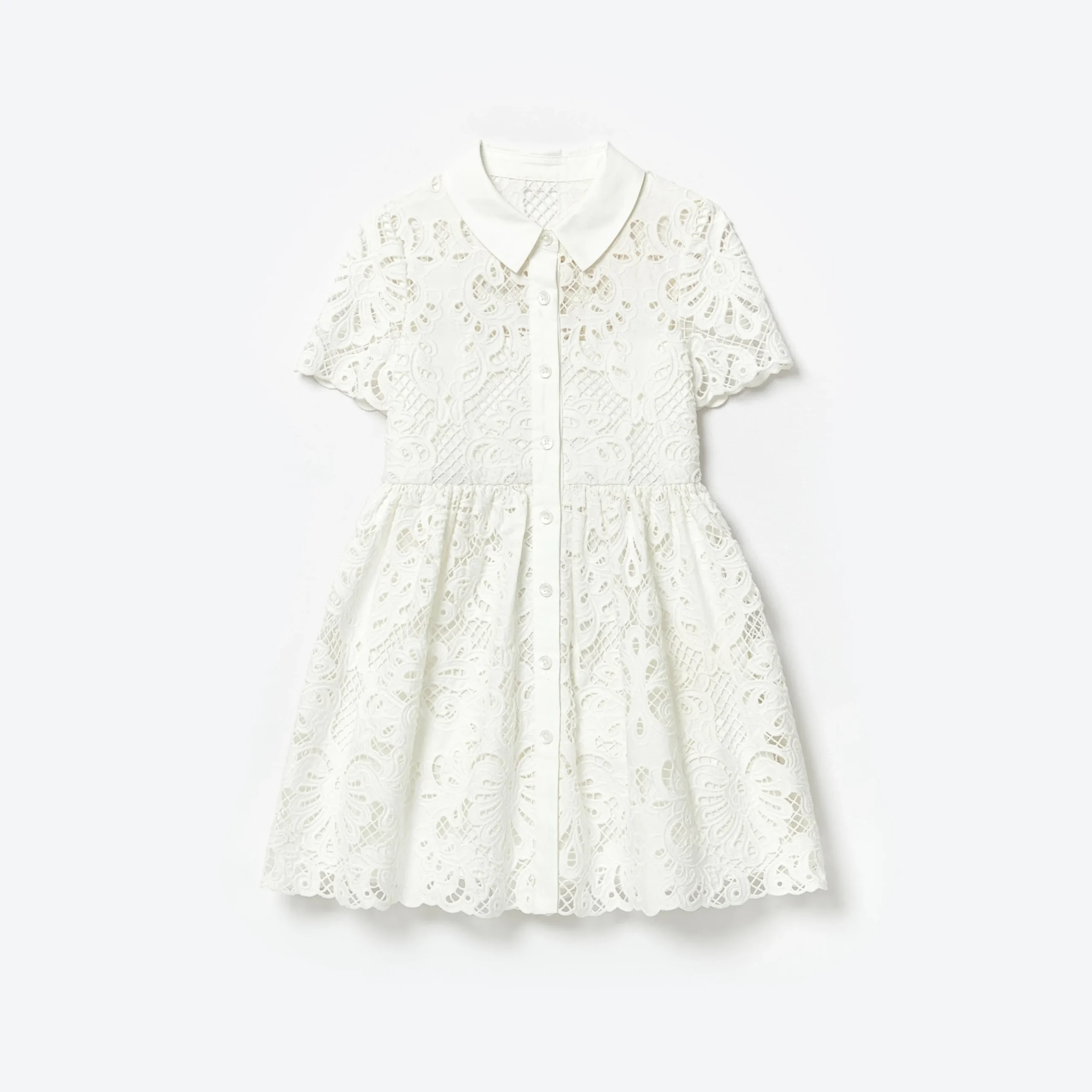 Cotton Lace Collar Mini Dress^self-portrait Hot