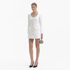 Crepe Diamante Trim Mini Dress^self-portrait Outlet