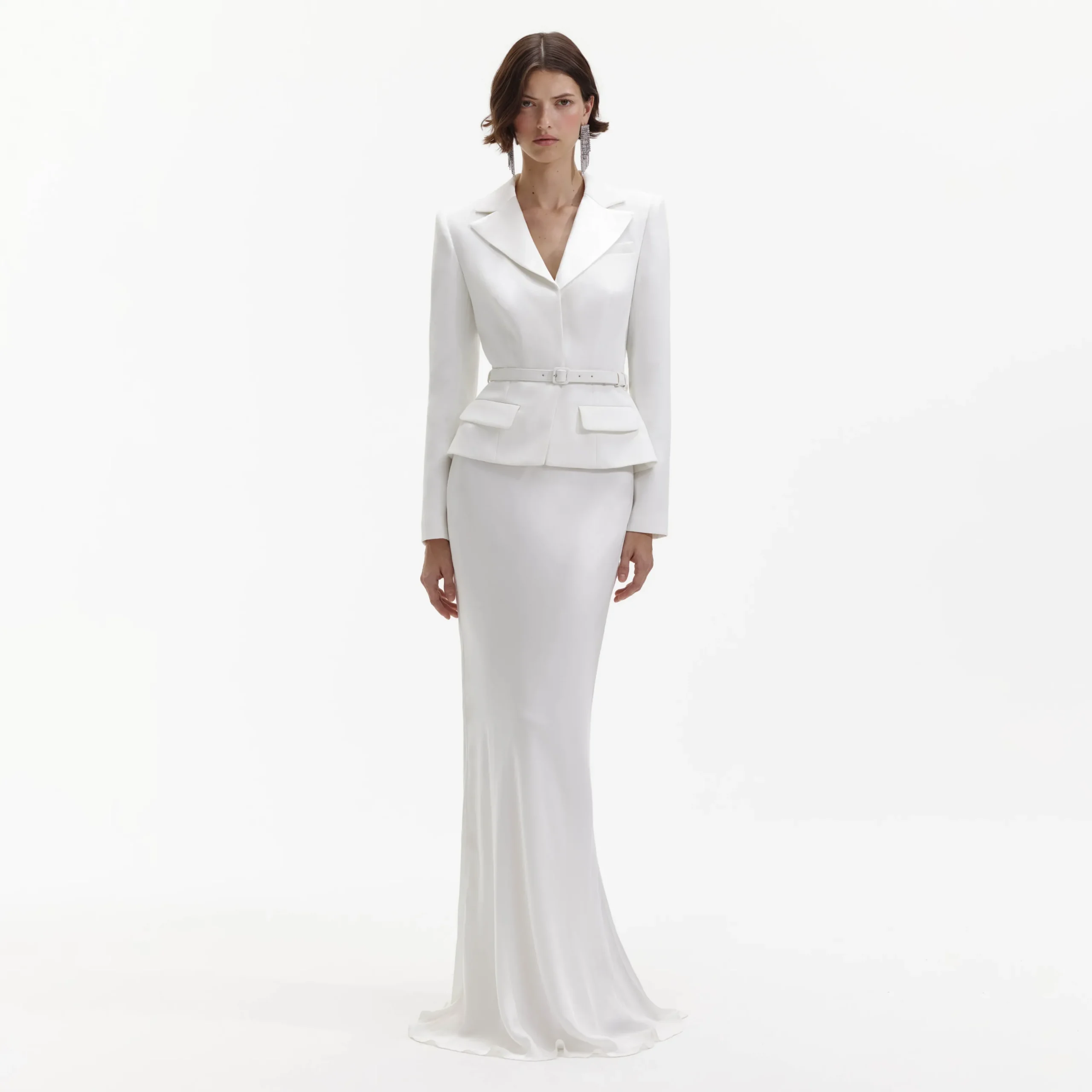 Crepe Tailored Maxi Dress^self-portrait Cheap