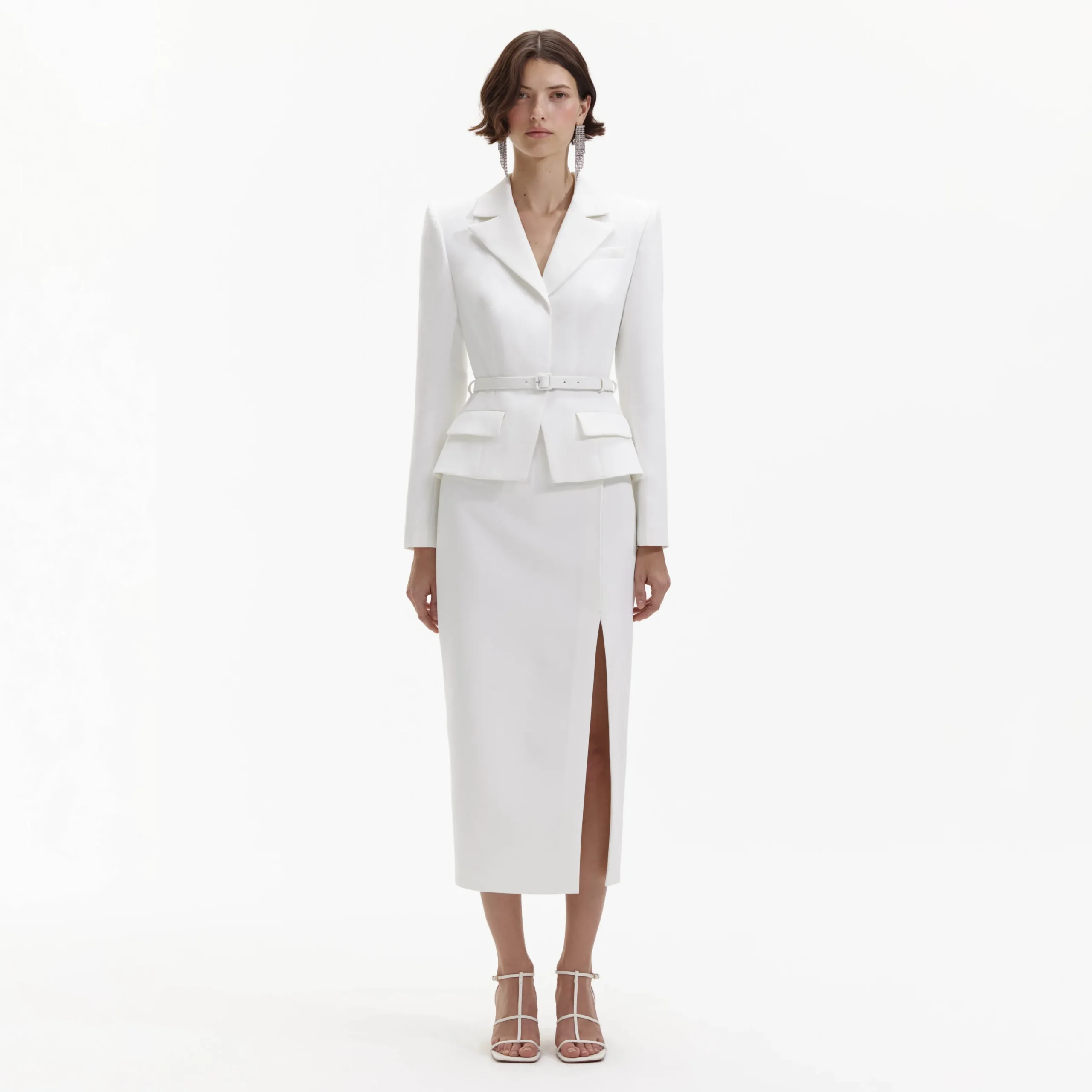 Crepe Tailored Midi Dress^self-portrait Sale