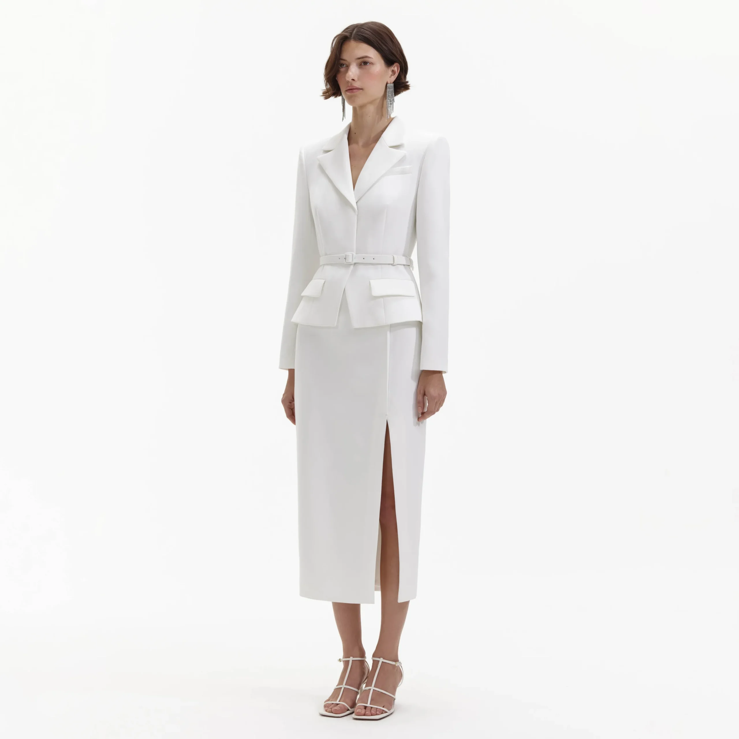 Crepe Tailored Midi Dress^self-portrait Sale