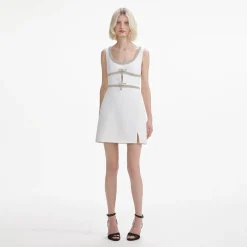 Diamante Bow Trim Mini Dress^self-portrait Best