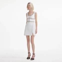 Diamante Bow Trim Mini Dress^self-portrait Best