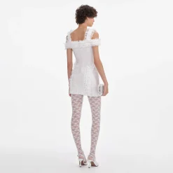Knit Ruffle Mini Dress^self-portrait Clearance