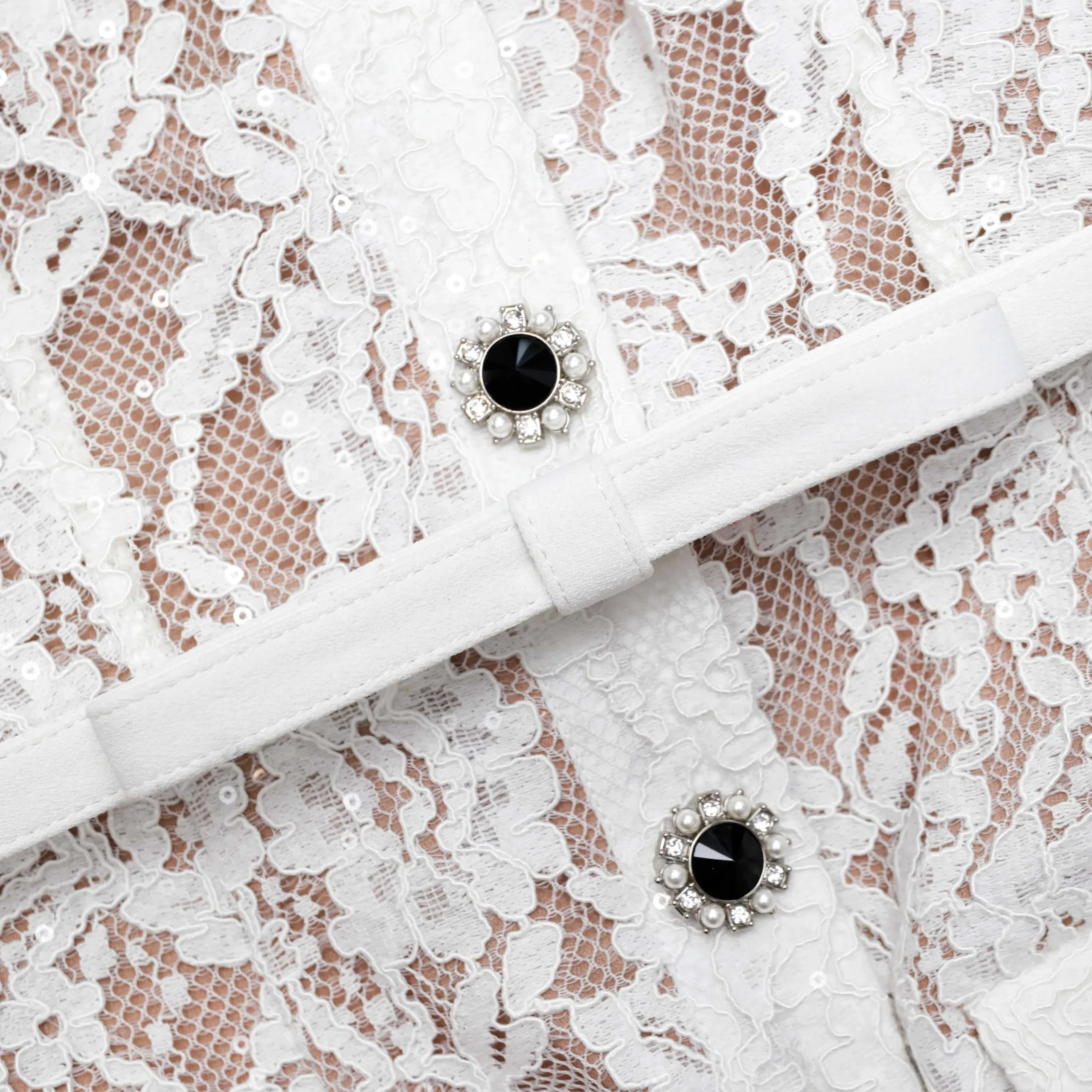 Lace Button Midi Dress^self-portrait Cheap