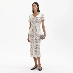 Lace Open Neck Midi Dress^self-portrait Cheap
