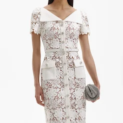 Lace Open Neck Midi Dress^self-portrait Cheap