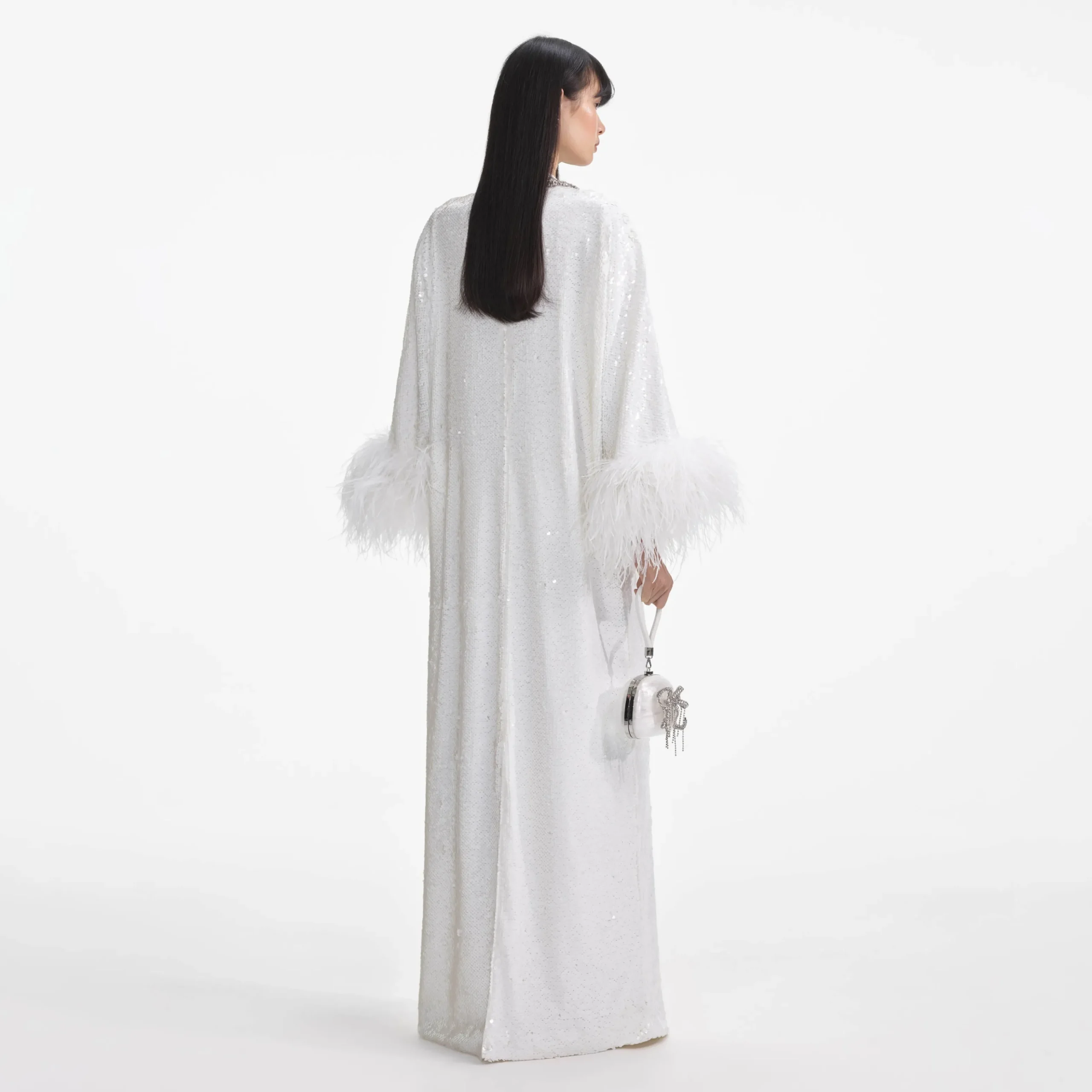 Sequin Feather Maxi Dress^self-portrait Best