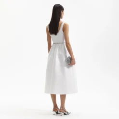 Taffeta Diamante Bow Midi Dress^self-portrait Discount