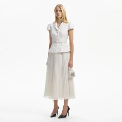 Textured Midi Dress^self-portrait Cheap