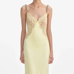 Lace Satin Maxi Dress^self-portrait Sale